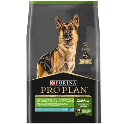 Pro Plan Sensitive Skin and stomach PAVO razas medianas y grandes 15 Kg