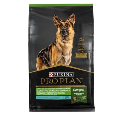 Pro Plan Sensitive Skin and stomach PAVO razas medianas y grandes 12 Kg