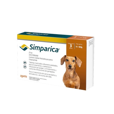 Simparica 20 mg (5 a 10 kg) x 3 tabletas