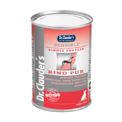 Dr Clauders dog  Sensible rind pur (beef) 400 gr