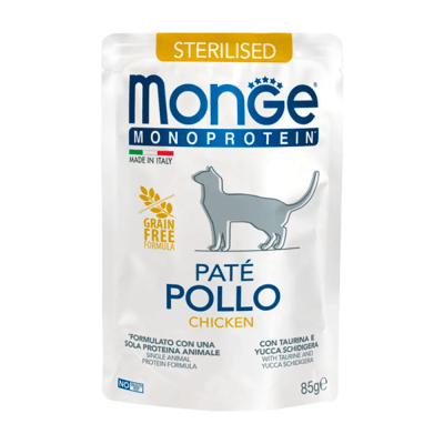 Monge monoprotein feline sterilised chicken 85 gr