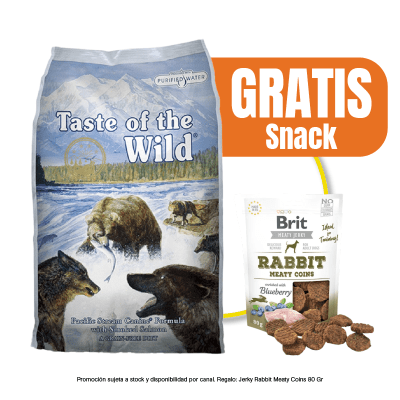 Pack Taste Of The Wild Pacific Stream Canine 12.2 Kg + Snack gratis