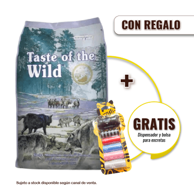 Pack Taste of the Wild Sierra Mountain 12.2 kg + Dispensador y Bolsas para Excretas Gratis