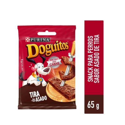 Doguitos snacks para perros sabor a Tira de Asado 65 gr