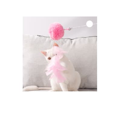 Puppylandia varita para gato bola esponjosa con plumas