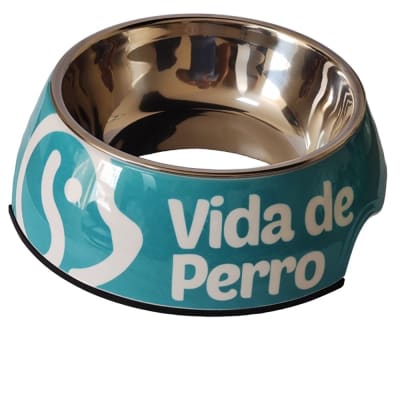 Pet Show plato vida de perro color celeste