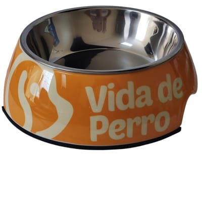 Pet Show plato vida de perro color naranja