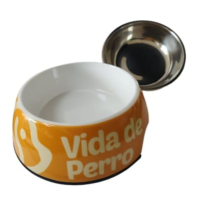 Pet Show plato vida de perro color naranja