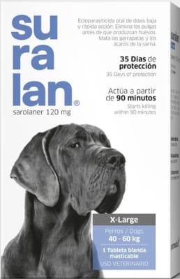 Suralan Antipulga para perro - XLarge (40 a 60 Kg)