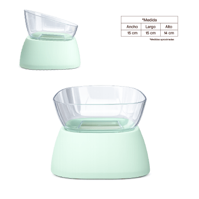Pet Show plato transparente con base