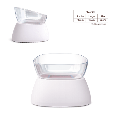 Pet Show plato transparente con base