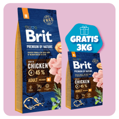 Promo Pack Brit Premium Adult Medium 15kg + 3 kilos de regalo