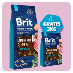 Promo Brit Premium Sensitive Lamb 15Kg + 3 Kg de regalo