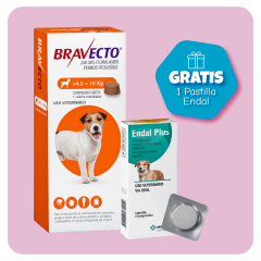 Promo Bravecto (4.5 -10 ) Kg + 1 pastilla Endal