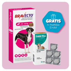 Promo Bravecto (40 - 56 ) Kg + 5 pastillas Endal