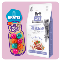 Promo Brit Care Cat Sterilized Weight Control 7 Kg + Juguete Hartz Midnight Crazies de regalo