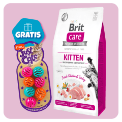 Promo Brit Care Cat Kitten Healthy Growth & Development 7 Kg + Juguete Hartz Midnight Crazies de regalo