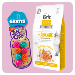 Promo Brit Care Cat Haircare Healthy & Shiny Coat 7kg + Juguete Hartz Midnight Crazies de regalo