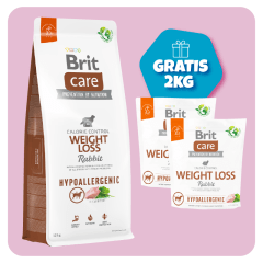Promo Brit Care Weight Loss Rabbit & Rice 12 Kg + 2kg GRATIS