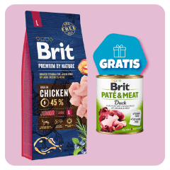 Promo Brit Premium Junior Large 15kg + Brit Pate & Meat Duck 800g