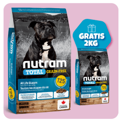 Promo Nutram T25 Total Grain - Free Salmon & Trout Dog 11.4 Kg + 2 kg de regalo
