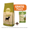 Pack Araton dog Junior All Breeds pollo, pato y pavo 15 Kg + Pouch de Regalo1
