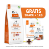 Pack Brit Care Adult Medium Lamb & rice Hypoallergenic 12 kg + 1kg GRATIS + Snack1