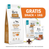 Pack Brit Care GF Senior & Light Salmon & Potato 12 Kg + 1kg GRATIS + Snack1