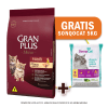 Pack Gran Plus Gato cachorro pollo y arroz 3 Kg + Arena de Regalo1