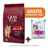 Pack Gran Plus Gato adulto carne y arroz 10 Kg + Arena con Regalo1