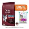 Pack Gran Plus Gato adulto castrado carne y arroz 10.1 Kg + Arena de Regalo1