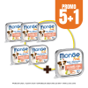 Pack Monge Canine fruit salmon y pera alutray 100 gr (5+1)1