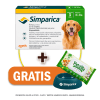 Pack Simparica 80 mg (20 a 40 kg) x 3 tabletas + Pañitos Húmedos y Plato GRATIS1