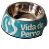 Pet Show plato vida de perro color celeste2