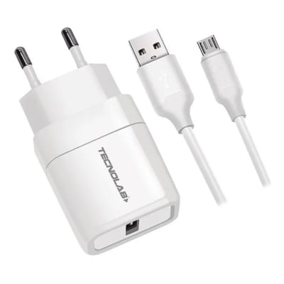 CARGADOR CELULAR 2.4A 1 USB CON CABLE MICRO USB CERTIFICADO SEC TL040W