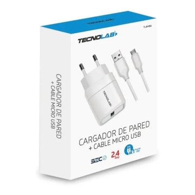 CARGADOR CELULAR 2.4A 1 USB CON CABLE MICRO USB CERTIFICADO SEC TL040W