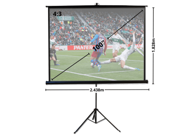 Telón con Trípode Premium Malik 2.438m x 1.828m (120