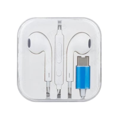 Audífonos USB-C Estéreo Blanco 1.2m NVS-227 - Con Micrófono