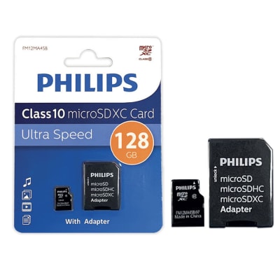 MICRO SD CL10 PHILIPS WITH ADAPTER (128GB) FM12MA45B/97