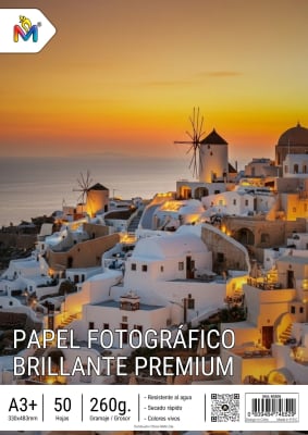 Papel Fotografico Brillante 260g Premium 50 Hojas A3+