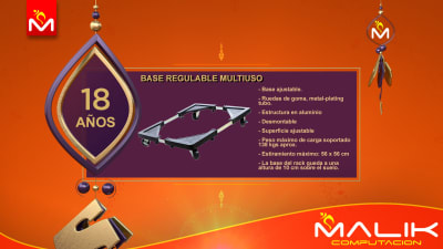 BASE AJUSTABLE MULTIUSO CON RUEDAS DBG1132