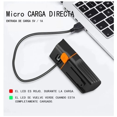 LUZ RECARGABLE IMPERMEABLE PARA BICICLETA - 1000 LÚMENES TL210