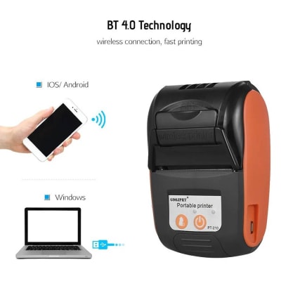 IMPRESORA TÉRMICA INALÁMBRICA BLUETOOTH CONEXION E-BOLETA 58MM