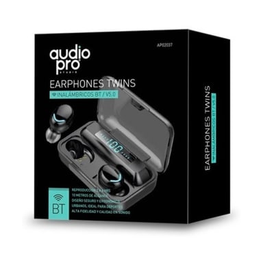 AUDIFONOS BT 5.0 MANOS LIBRES, TOUCH POWER BANK AUDIOPRO AP02037BK