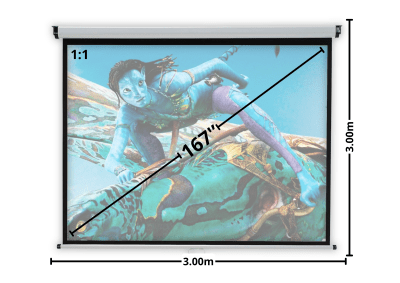 Telon Mural Premium Malik 3.00m x 3.00m (167´´ Diagonal) 1:1