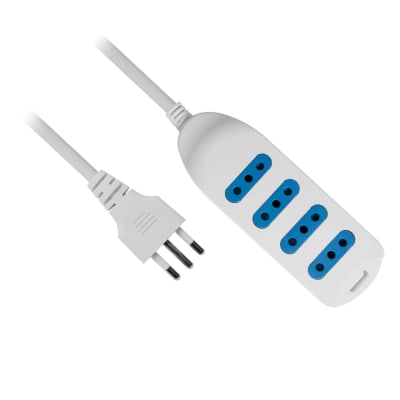 ALARGADOR MULTIPLE RAIMAX 4 ENTRADAS DE 5 MTS BLANCO RM0061W