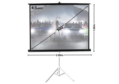 Telón con Trípode Premium Malik 2.00m x 1.50m (100