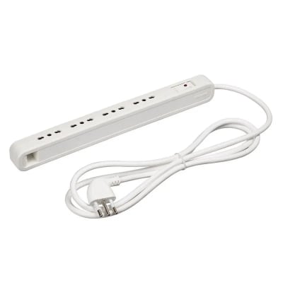 ALARGADOR ULTRA SLIM 4 PUERTOS CON SWITCH BLANCO