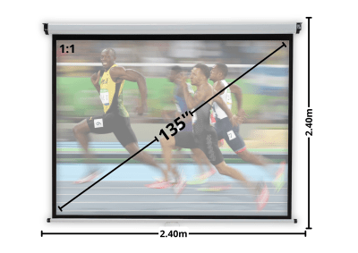 Telón Mural Premium Malik 2.40m x 2.40m (135'' Diagonal) 1:1