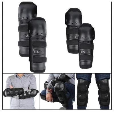 Set De Rodillera Y Codera Moto Y Bicicleta Mayor Seguridad